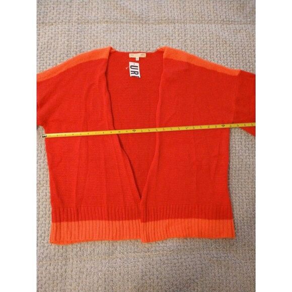 Truly madly deeply  balloon sleeve Cardigan Sweater Sm Orange Boho Cottage Core - Picture 7 of 9
